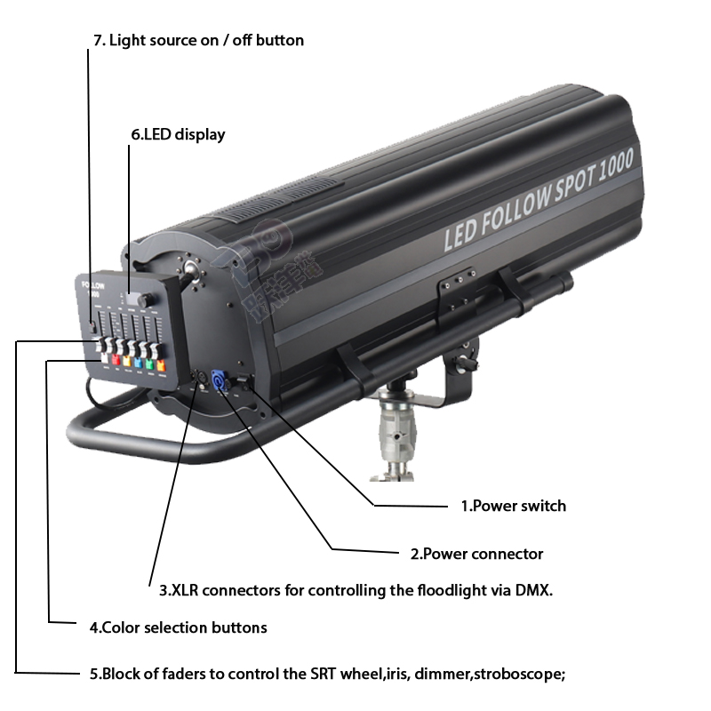 1000W LED FOLLOW SPOT LIGHT