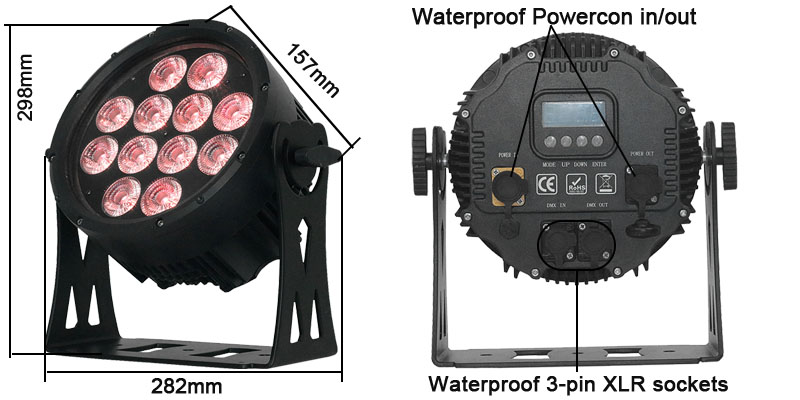 12 led par light waterproof