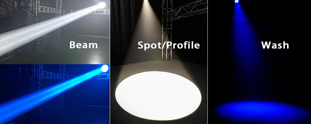 types of moving head lights